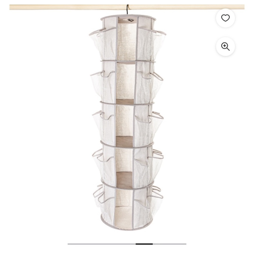 Hanging Organizer with Multiple Pockets - Cream